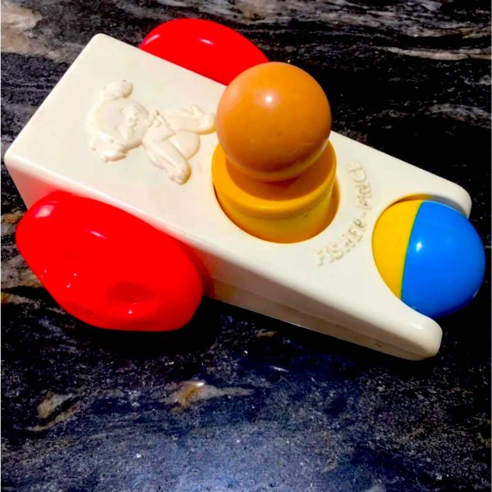 Fisher Price Click Clack Car Retro Toy